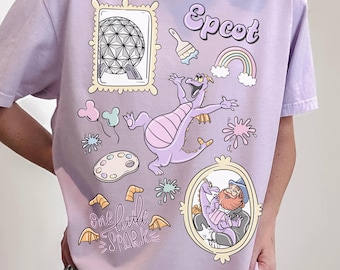 Comfort Color® Disney figment shirt One Little Spark tee Disney Epcot Tee Purple Figment Vintage Epcot shirt Epcot trip 00622