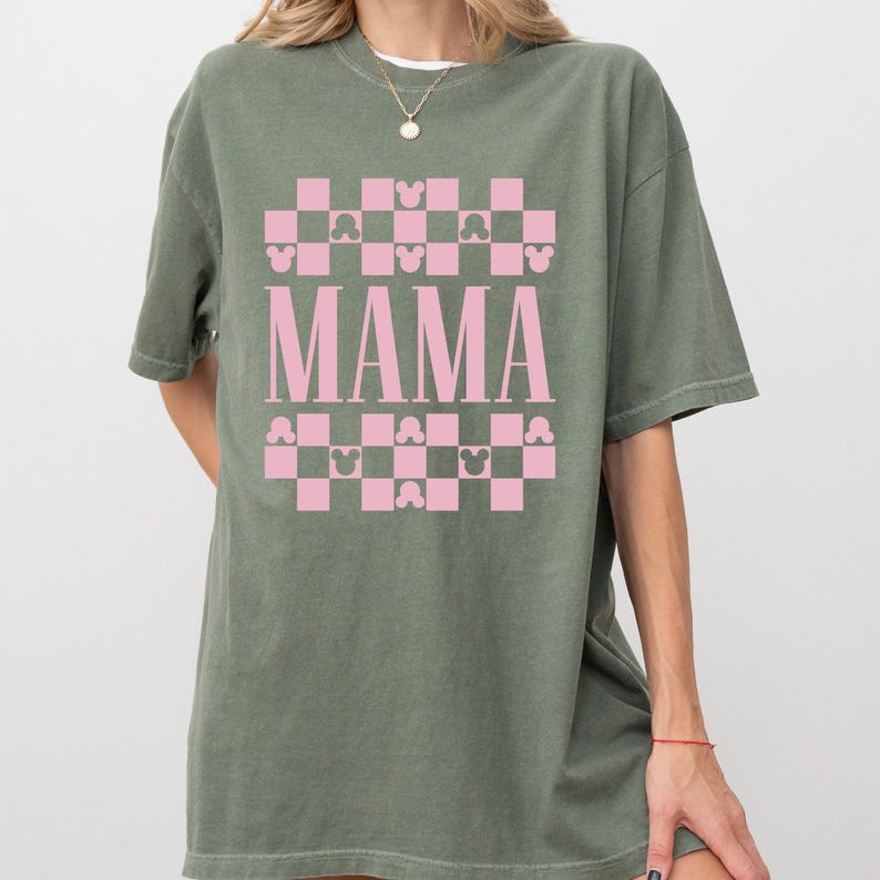 Comfort Color® Disney Mama Shirt, Disney Mom Tee, Gift for Mom, Disney Vacation Shirt, Minnie Ear Shirt, Disney Family Shirt, Mom Tee, 0240 image 2
