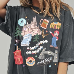 Comfort Color® Vintage Mario Shirt Mario Family Shirt Epic Universal Shirt Orlando Park Epic Universe Shirt Coquette Bow 001036