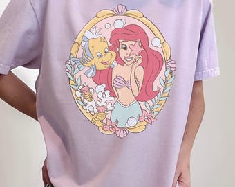 Comfort Color® Vintage Disney Little Mermaid Shirt Atlantica tee Disney T-shirt Women's Little Mermaid Ariel Shirt Mermaid 00831