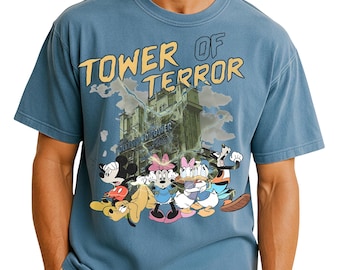 Comfort Colors® Disney Retro Tower of Terror Tee, Vintage Twilight Zone Shirt, Hollywood Studios Ride Tee, Disney Trip Shirt 01324