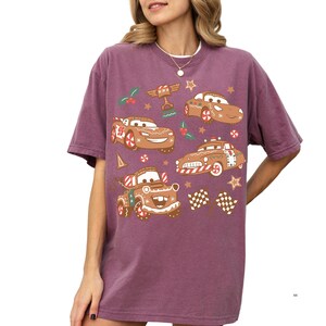 Comfort Color® Disney Tow Mater Coquette Bow Christmas Shirt Lightning McQueen Xmas tee Disney trip Doc Hudson Disney trip Shirt 001003 画像 6