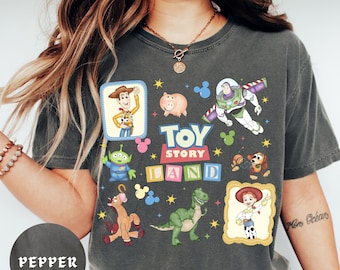 Comfort Colors® Disney Toy Story Shirt, Woody Buzz Jessie Retro Tee, Pixar Friends Cartoon Top, Cute Toy Story Gift, WDW Tour Top 01171