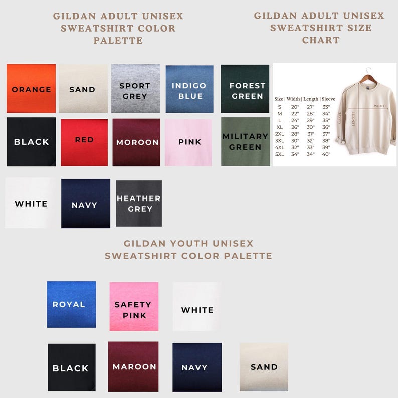 a poster with different colors of clothing on it