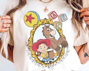 Comfort Colors® Jessie and Bullseye Toy Story Shirt, Retro Pixar Cowboy Tee, Toy Story Disneyland Trip Shirt, Disney Friends Shirt 01184