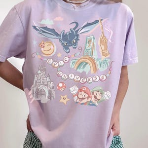 Comfort Color® Epic Universe Shirt Orlando Park Epic Universe Shirt Coquette Bow Mario Baby Tee Dragon Shirt 00816