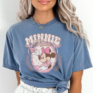 Comfort Color® Disney Minnie Mouse Bow Coquette Shirt, WDW Disneyland Minnie Girl Trip Shirt, Disney Birthday Girl, Disney trip Tee, 0753