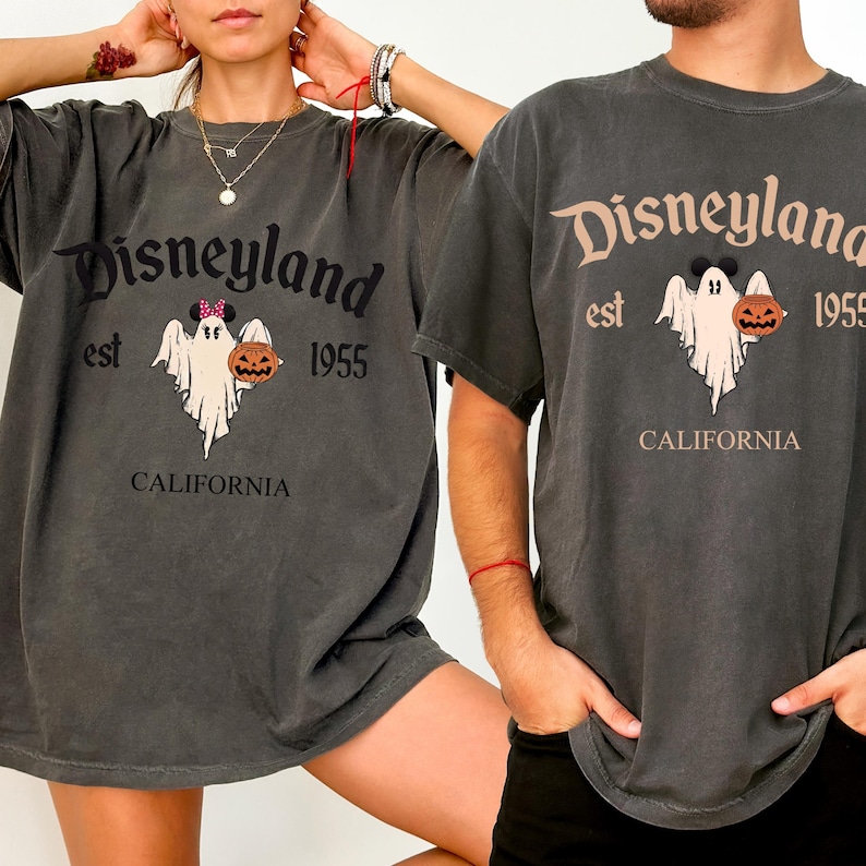 Comfort Color® Retro Disneyland Est 1955 California Mickey Ghost Shirt, Disneyland Halloween Shirt, Disney Mickey Halloween, 00106 image 2