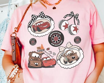 Comfort Color® Disney Lightning McQueen & Tow Mater my best friend Shirt Disney Cars Shirt Disney Pixar Character Disneyland Trip tee 001009
