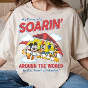 Comfort Color® Mickey and Friend Soarin' Around The World Shirt Epcot Disney Washed Tee Walt Disney World Trip Disney Ride Epcot 001005 Bild 6