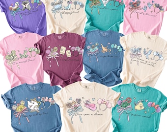 Comfort Color® Disney Princess Shirt Cinderella Belle Rapunzel Ariel Snow White Jasmin Aurora Tee Disney Trip Shirt Princess Birthday 00971