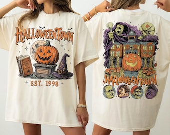 Comfort Color® Comfort Color® Halloweentown Est 1998 Shirt, Vintage Halloween Town Tee, Spooky Pumpkin Graphic Shirt, 001711