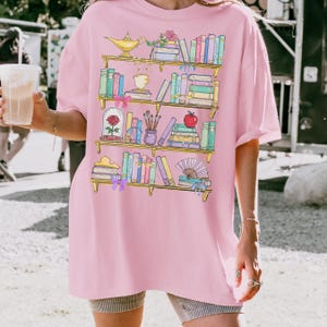 Comfort Color® Princess Princess Book Shirt Disney Teacher Librarian Shirt Disney Book Lover Shirt Belle's Library Disney Book Worm 00892 Bild 5