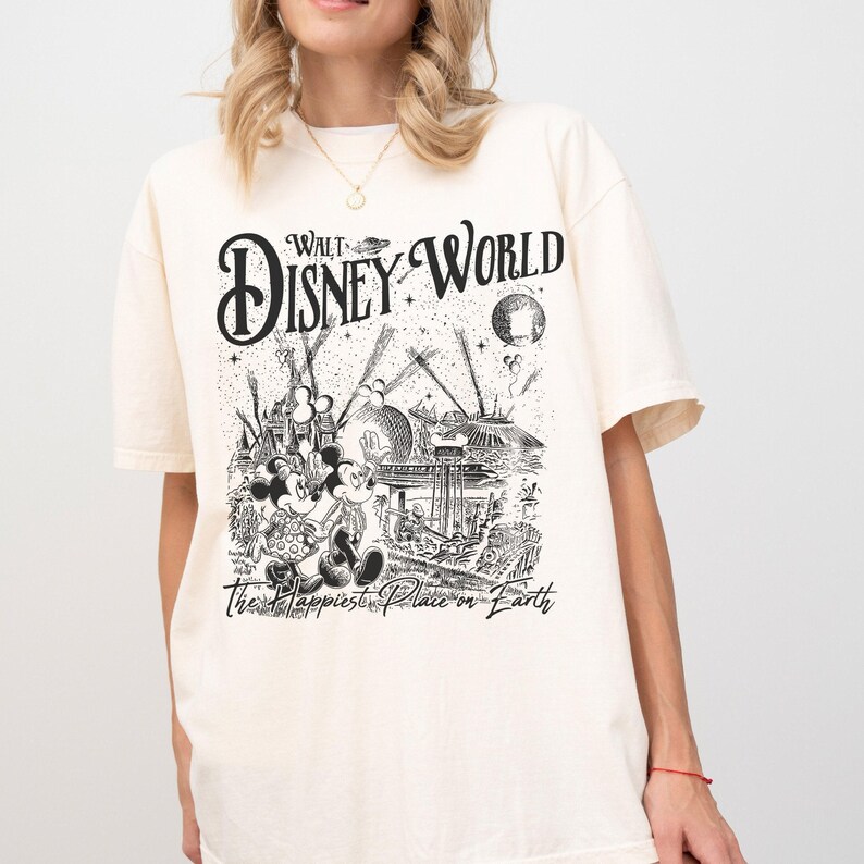 Comfort Color® Walt Disney World Shirt, The Happiest Place on Earth Shirt, Disney trip 2024, Disney Dream Shirts, Mickey Minnie Shirt, 00218 afbeelding 2