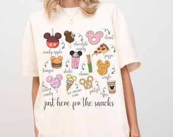 Comfort Color® I'm Just Here For The Snacks Shirt, Disney Snacks Shirt, Disney Snack Goals Tee, Disney Epcot Shirt, Disney Food Lover, 00213