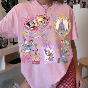 Comfort Color® Disney and Friends Birthday Girl Shirt, Minnie Mouse Tee, Disney, Disney birthday Trip t-shirt, disney girl birthday, 00755 image 5