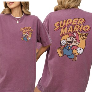 Comfort Color® Mario Family Shirt Mario Group Shirts Epic Universe Shirt Orlando Park Epic Universal Shirt Coquette Bow 00829 image 4