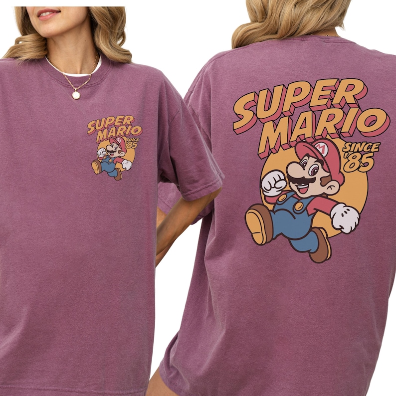 Comfort Color® Mario Family Shirt Mario Group Shirts Epic Universe Shirt Orlando Park Epic Universal Shirt Coquette Bow 00829 image 4