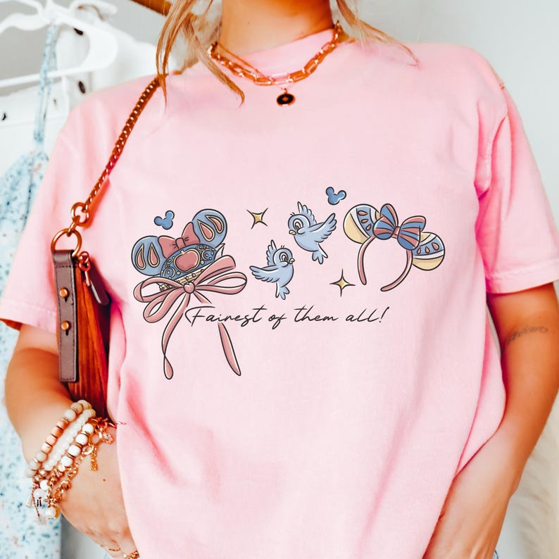 Comfort Color® Vintage Disney Princess Shirt Disneyworld Shirt Cinderella Belle Rapunzel Ariel SnowWhite Disney Trip Princess Birthday 00971 image 6