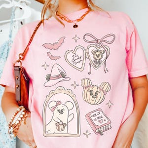 Comfort Color® Disney Mickey Minnie Ghost shirt Spooky Season with Pumpkin tee Minnie Boo T-shirt Halloween Party Mickey Not So Scary 00984 image 6