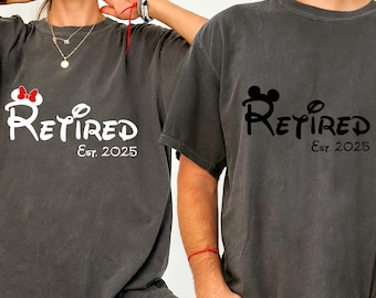 Comfort Colors Disney retired est 2026 t-shirt, Mickey retirement sweatshirt, Vintage Minnie retirement shirt, Disney trip tee, 0556