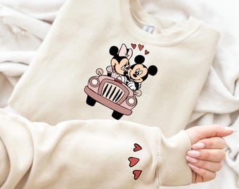 Comfort Color® Disney Valentine Mickey and Minnie T-shirt, WDW Cute Valentine Sweatshirt, Disney Trip Valentine Shirt, 0517