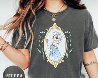 Comfort Color® Disney Elsa Shirt Vintage Frozen Sweatshirt princess shirt disney trip shirt Disney sisters Shirt disnayworld shirts, 00627