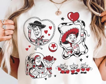 Comfort Colors® Toy Story Valentine Tee, Disney Toy Story Love Day Sweatshirt, Valentine’s Day Tee, Pixar Toy Story Character Shirt 001313