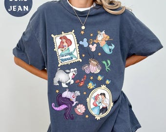 Comfort Color® Vintage Disney Little Mermaid and the Prince Shirt, Disney Ariel Sweatshirt,  Princess Tshirt, Disney Girl Trip, 00659