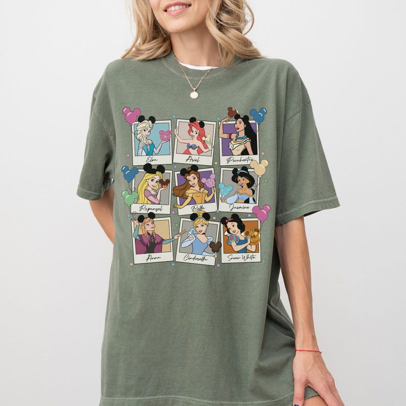 Comfort Colors® Disney Princess Tee Cinderella Shirt Rapunzel Shirt Disney Elsa Shirt WDW princess shirt Snow White Shirt, 0160 image 4
