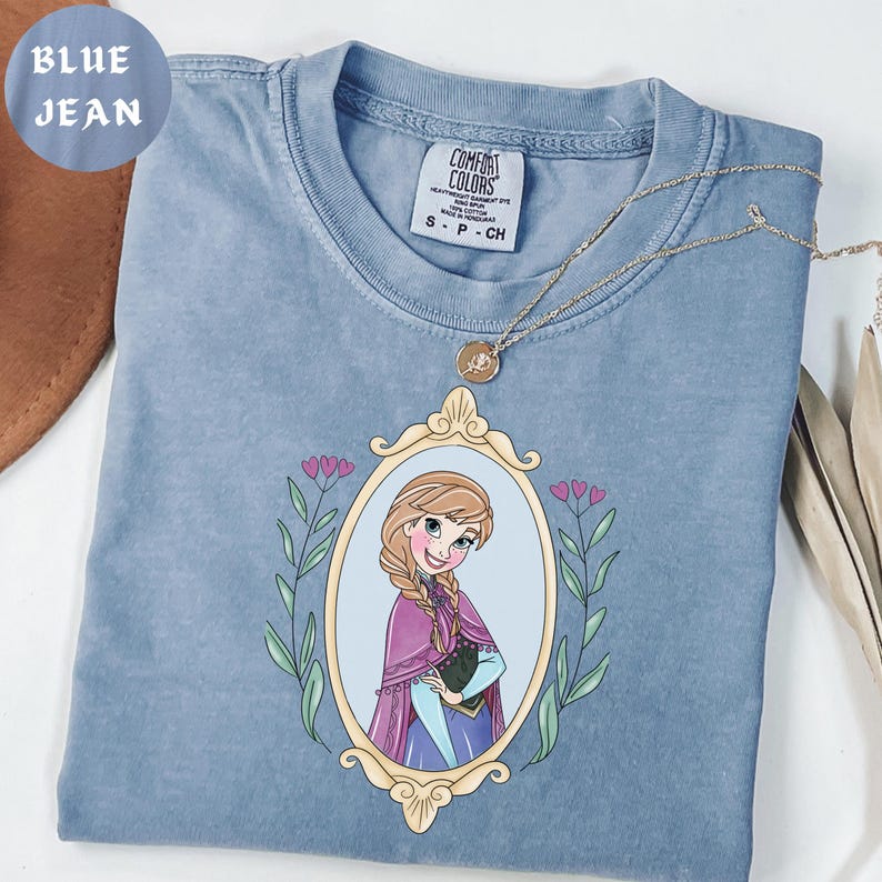 Comfort Color® Disney Anna Shirt Vintage Frozen Sweatshirt princess shirt disney trip shirt Disney sisters Shirt disnayworld shirts, 00695 image 7