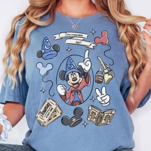 Comfort Color® Disney Mickey Wizard Shirt Wizard shirt magical shirt Vintage wizard shirt Disney trip shirt Disney Kids shirt 00919