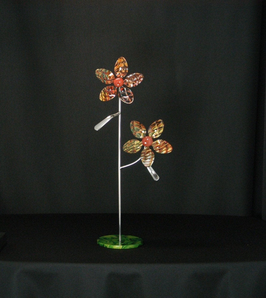 Flower Desk Decor Flower Decor Home/Office Decor Stainless Etsy