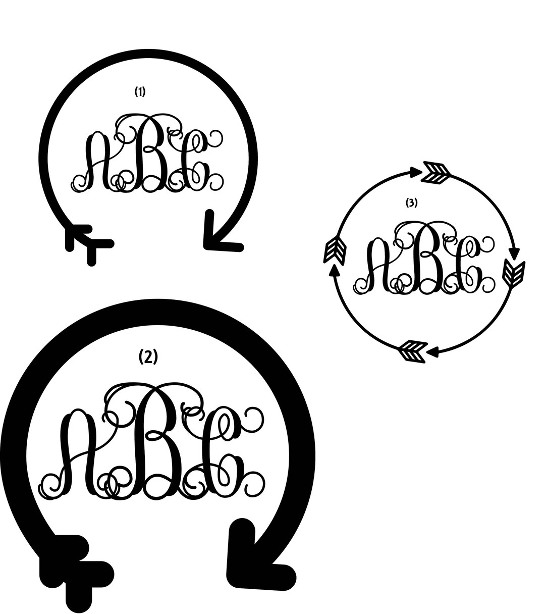 Monogram Decal/monogram Sticker/monogram Car Decal/vinyl Decal/vinyl