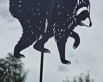 Jimothy the Raccoon Garden Stake