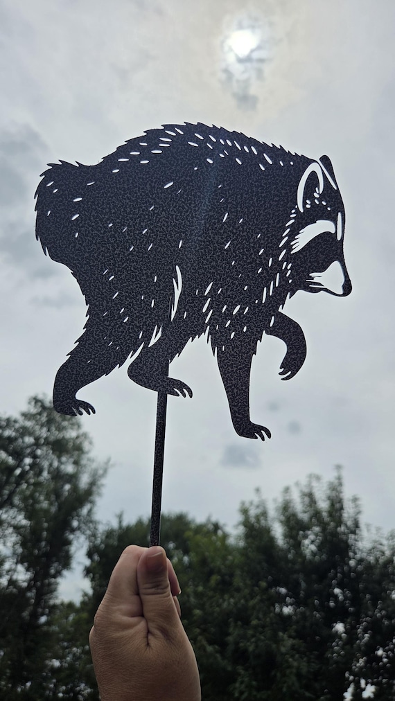 Jimothy the Raccoon Garden Stake