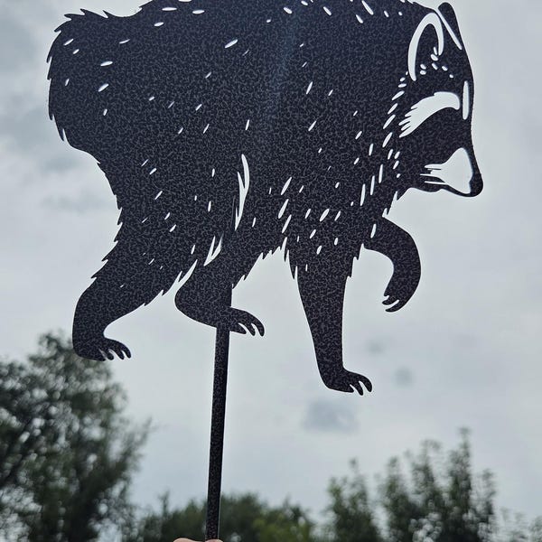 Estaca de jardín con forma de mapache de Jimothy