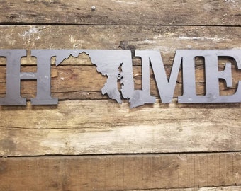 Maryland HOME Metal sign, wall decoration