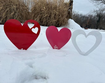 Valentine's Day, Garden stakes, Hearts, Love, Cupid, metal decor