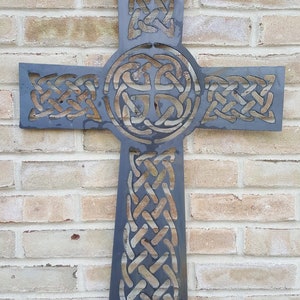 Knotted Celtic Cross, Religious, Church, Indoor outdoor decoration, Metal Decoration