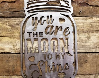 NIKKY HOME You are My Moon to My Shine Bottle Framed Wall Art Plaque NIKKY HOME You are My Moon to My Shine Bottle Framed Wall Art Plaque
