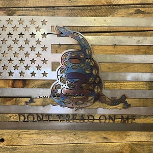Dont Tread On Me Gadsen Flag, metal sign, Flag, snake