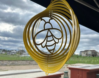 Bee Buzzing wind spinner, spring, summer, outdoor decoration, porch decoration