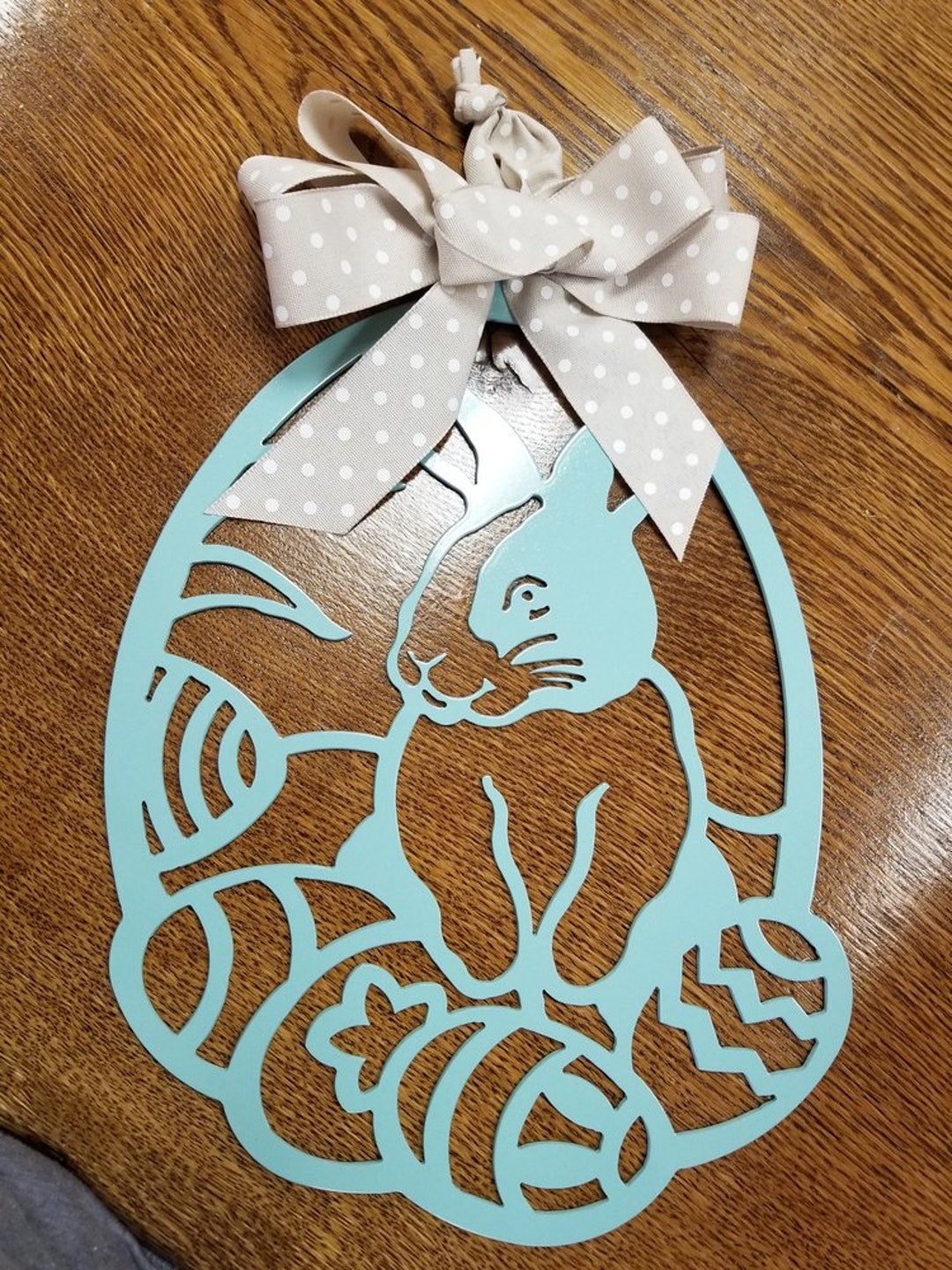 Easter Bunny Metal Door Decor, Steel Easter Decoration Etsy