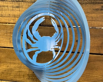 Crabby wind spinner, porch decoration, metal