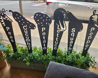 Garden stake markers, Gardener gift, metal stakes, vegtable markers