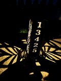 Custom Solar Pathway Light: Botanical Steel Garden Decor with House Number