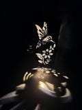 Custom Steel Solar Pathway Light: Hummingbird Garden Decor, House Numbers