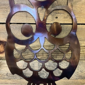 Metal Owl, wall decoration, room decor, nursery art, metal sign