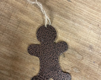 Gingerbread Christmas Tree Ornament, metal ornament